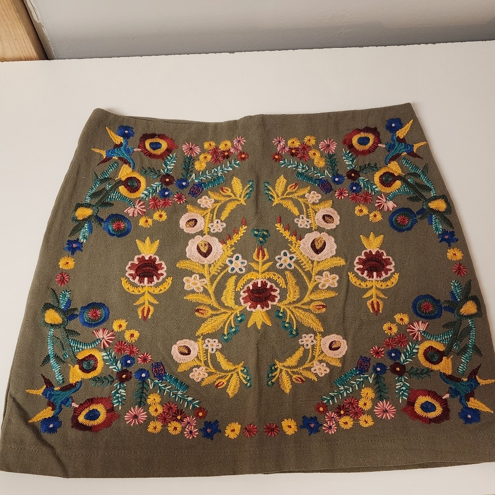 Alter'd State Embroidered Mini Skirt